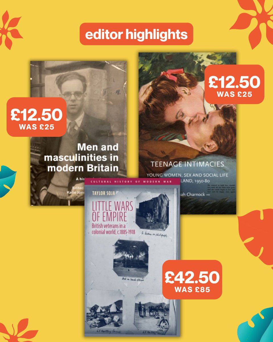 ManchesterUP's tweet photo. Still not set on your summer 2026 history read?

From medieval and early modern worlds to modern social history, empire, war, religion and politics, our Summer Sale brings together award-winning scholarship, editor favourites and some of our most celebrated history titles.

Save 50% on all MUP books until 9 July. Please note: discount will apply automatically at checkout, unless based in North America. North American customers, please enter discount code SUMMER50 at checkout 🛍️