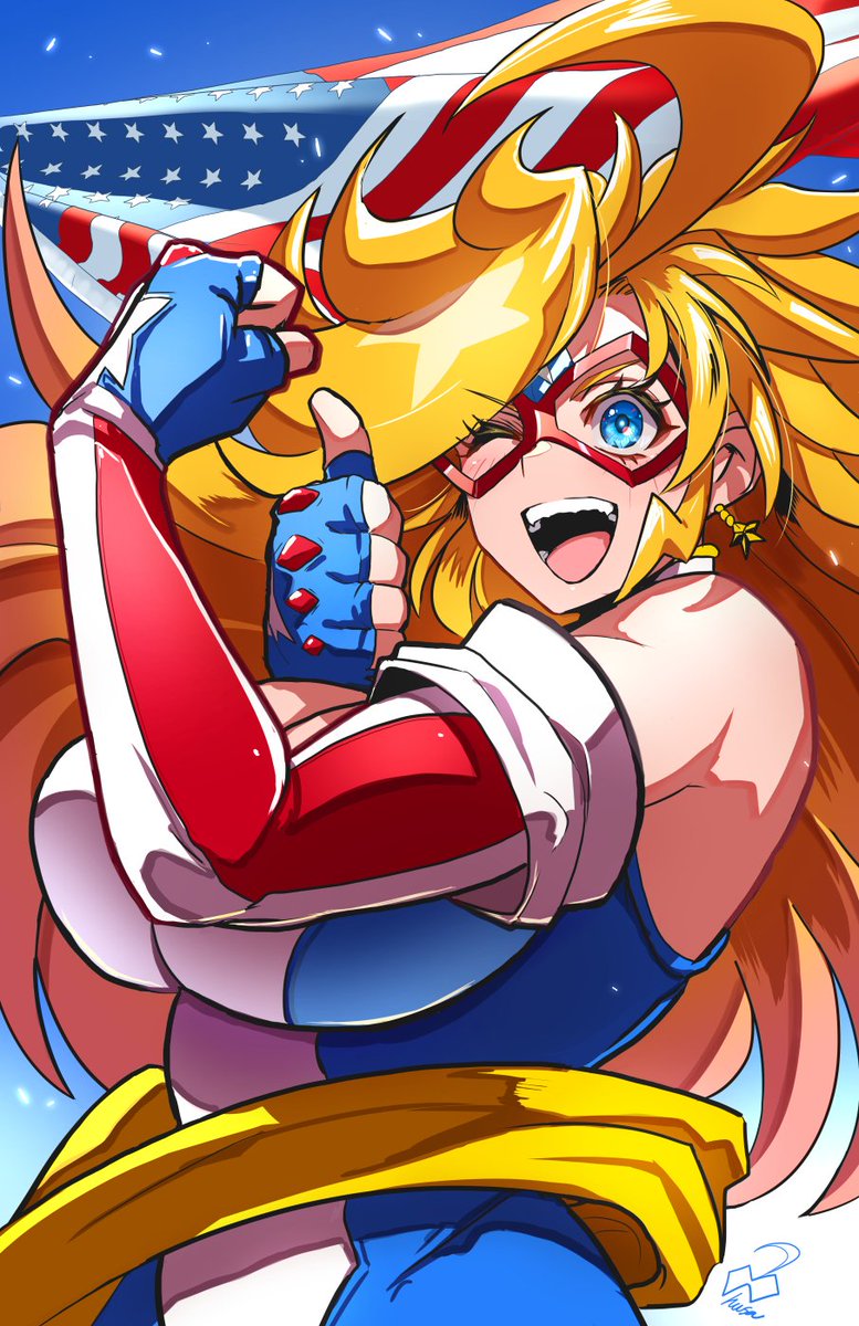 MrX_UNI's tweet photo. Fly your Flag with Pride this WAKU WAKU WEDNSDAY! 

NEW Carly's America! 

A New week of @KamenAmericaVT Streams awaits! Don't forget her limited B-Day Merch Drop! 

A Survey has gone out concerning a future Artbook, so be sure to cast your vote! 

Art by @8husa https://t.co/aUBnpe5UPT