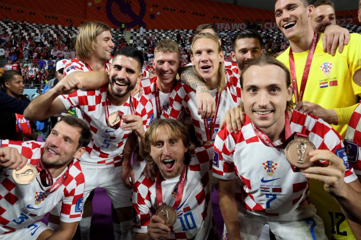 EleModric's tweet photo. Best 9 years of our lives, thank you Dalić for saving the team in 2017 🥲💔 https://t.co/tKnKacMiNj