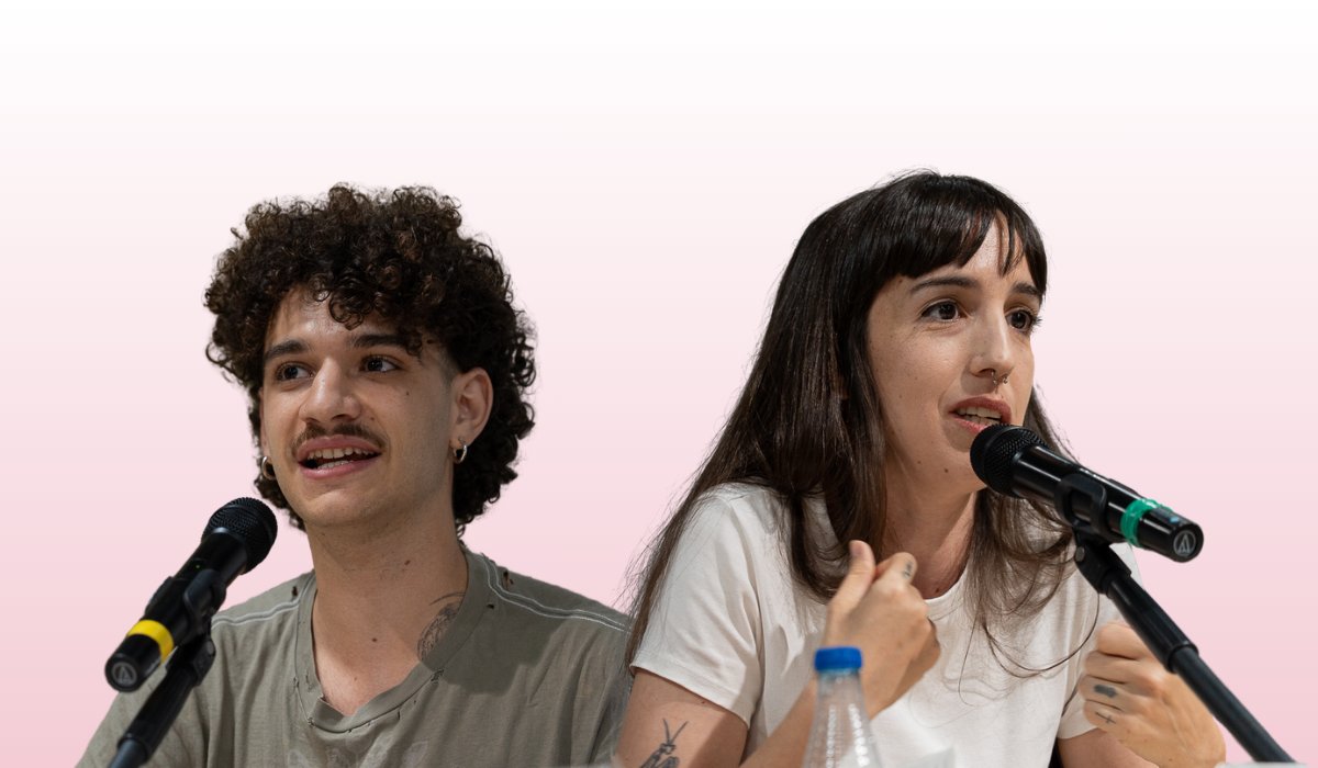 culturescat's tweet photo. L’escriptora Layla Martínez i el filòsof Leo Espluga  a la @UPEC_cat  pensen l’esperança radical com una disputa pels mites, les metàfores i les formes amb què imaginem el món

✍️@LCasamitjana 

https://t.co/ZpJy50WfSE https://t.co/HivQ6ysFrh