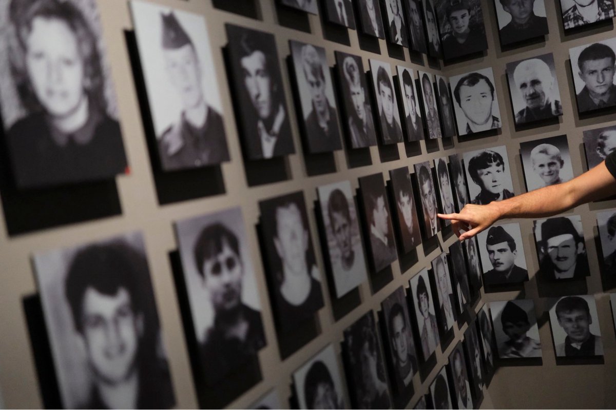 PCRCBiH's tweet photo. 🙏#SYS26 cohort also visited @Galerija110795 - the first memorial gallery in Bosnia and Herzegovina, dedicated to preserving the memory of the Srebrenica genocide and the 8,372 persons killed.

Through documentary photographs, maps, audio, and video materials, the permanent exhibition offers a powerful and unflinching account of what remained of Srebrenica in the aftermath of July 1995.

For our participants, this visit was a profound and emotional moment, and, for many, a first direct encounter with the history they came here to learn about.

#PCRCBiH #SYS26 #Srebrenica31 #remembrance #youth