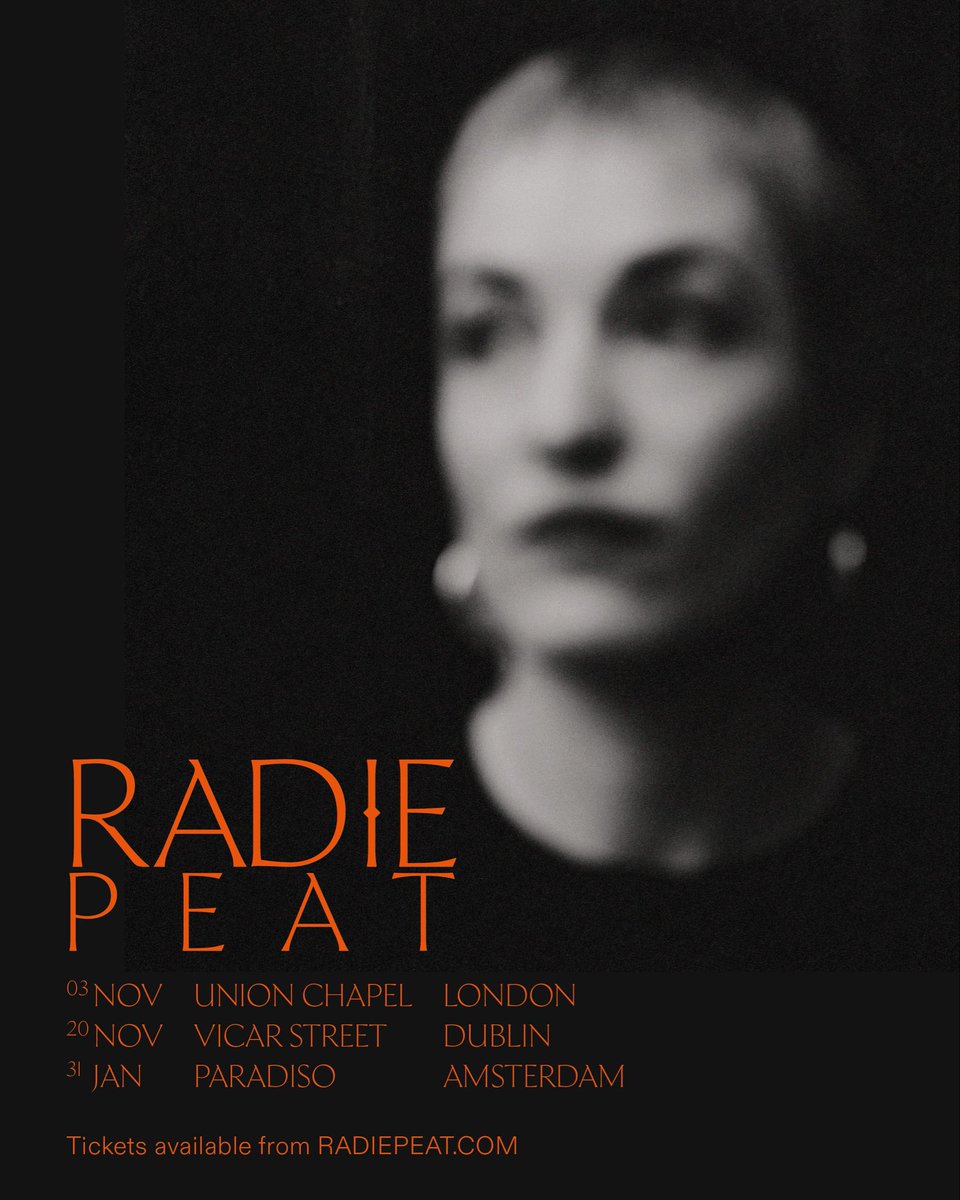 RoughTradeRecs's tweet photo. Radie has also announced a run of special shows.

Sign up for pre-sale - https://t.co/3ce6SRpWYN

3rd Nov 2026 - Union Chapel - London - UK
20th Nov 2026 - Vicar St. - Dublin - IE
31st Jan 2027 - Paradiso - Amsterdam - NL

Pre-sale Thursday 9th July at 10am. 
General sale Friday 10th July at 10am.

https://t.co/aC6zzxM1ud