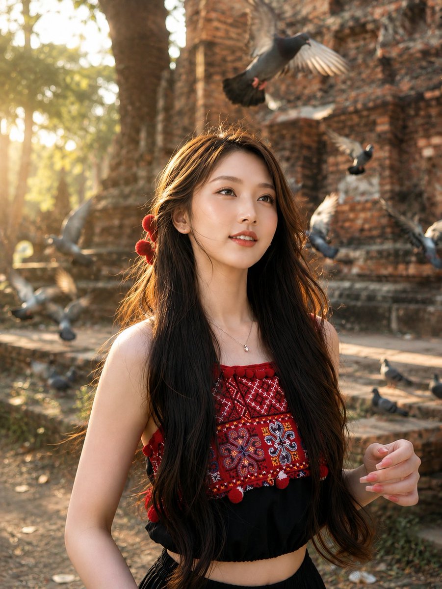 Travel Portrait at Temple Ruins