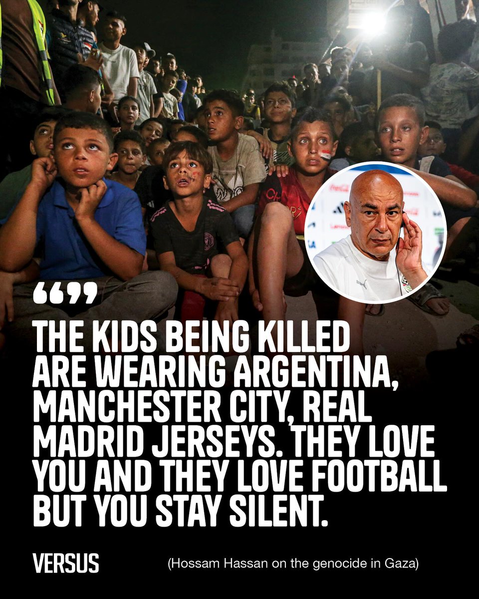 vsrsus's tweet photo. Egypt coach Hossam Hassan has used football’s biggest stage to stand in support of the Palestinian people. https://t.co/snEc0qIPTU