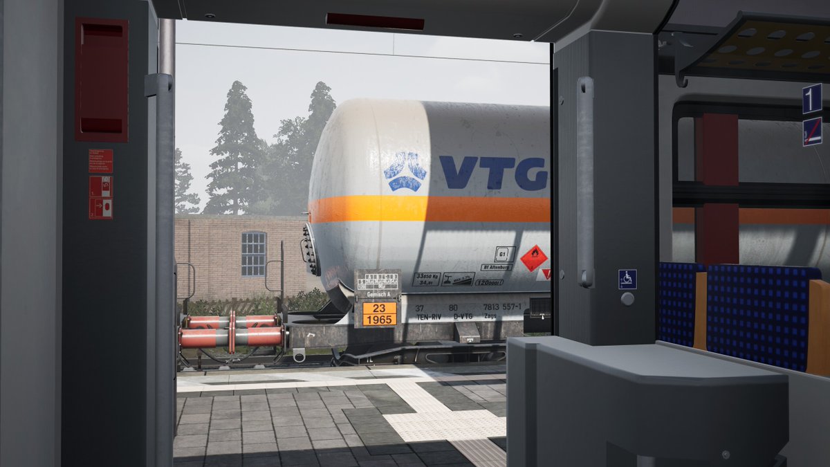 SkyhookGames's tweet photo. ICYMI:

TSW6: Cargo Line Vol. 6 - Gas is arrives 14th July! ⏰

Featuring Zags 110m³ Gas Tanker in all over white with orange band livery on Pfälzische Ludwigsbahn: Mannheim to Kaiserslautern! 🚉

Click here for more info!
https://t.co/WVDhiNR4rh https://t.co/XOq7EOUO13