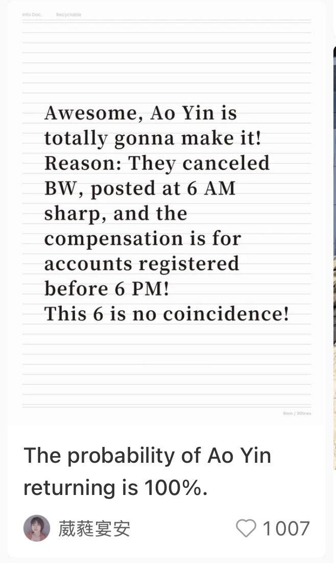 Zayne_Snowemily's tweet photo. This is still a lil bit hope , though its a insider rumour found on xhs. I still cant believe until there is any confirmation by the company. https://t.co/ZmyPl8VlfD