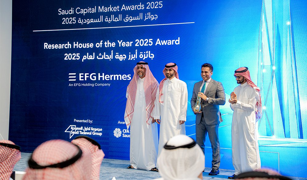ArgaamPlus's tweet photo. EFG Hermes wins Best Research House and the IPO of the Year 2025 – Nomu (Parallel Market) award at Saudi Capital Market Awards 2025

https://t.co/BiZQjIv7Yq

@EFG_Holding

#EFG_Hermes #SCMAwards2025

#Ads https://t.co/FE77X6vhDi