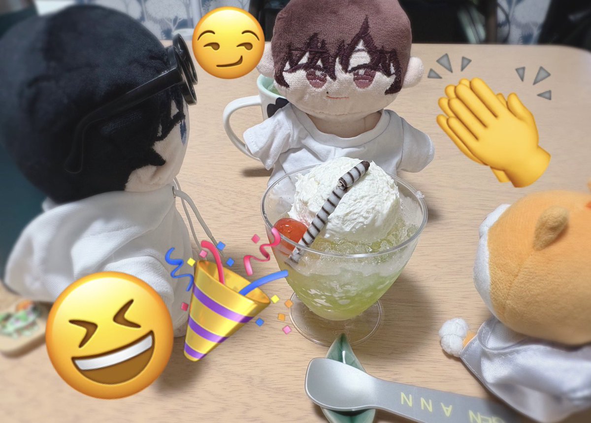 a310_404's tweet photo. お誕生日おめでとうsmちゃ〜ん❣️🎂✨
クリームメロンソーダ風ゼリーでお祝い🎉✨ https://t.co/jd6v8jh9iu