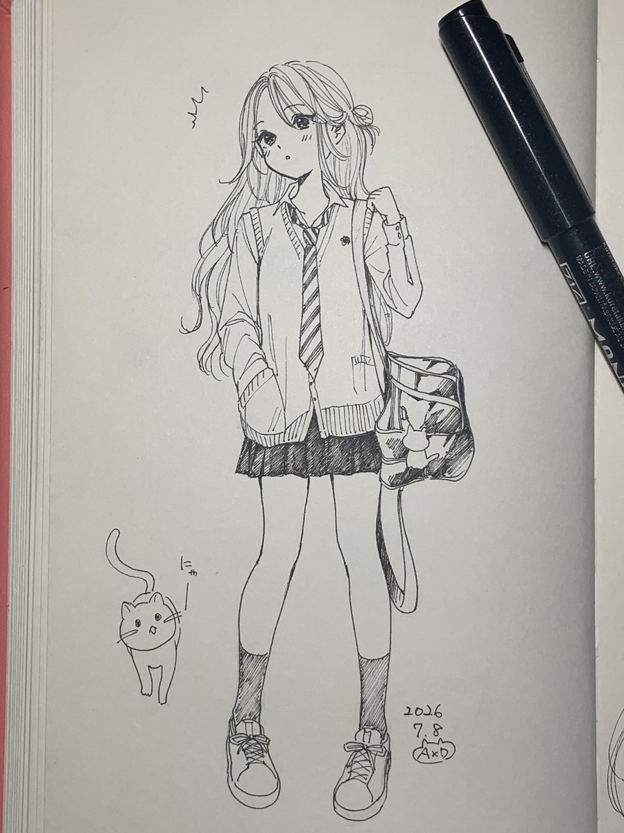 akeziinu's tweet photo. #1日1絵
#アナログイラスト

「ﾈｺﾁｬ‥！！💕」 https://t.co/1g8ChqbYfW
