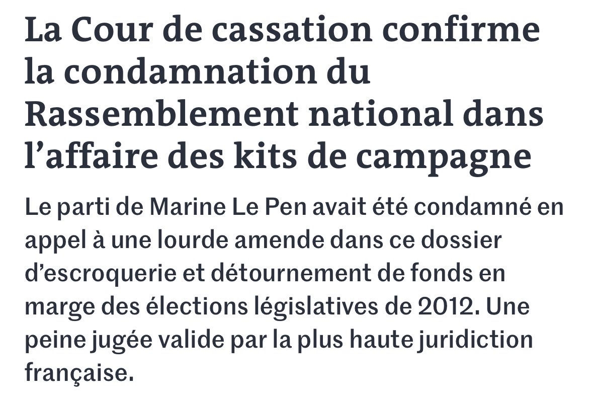 MeSeydiBa's tweet photo. En tout état de cause, 

Et à toutes fins utiles, 

Rappelons que le RN est déjà un parti délinquant. https://t.co/IwTtKp8GXE