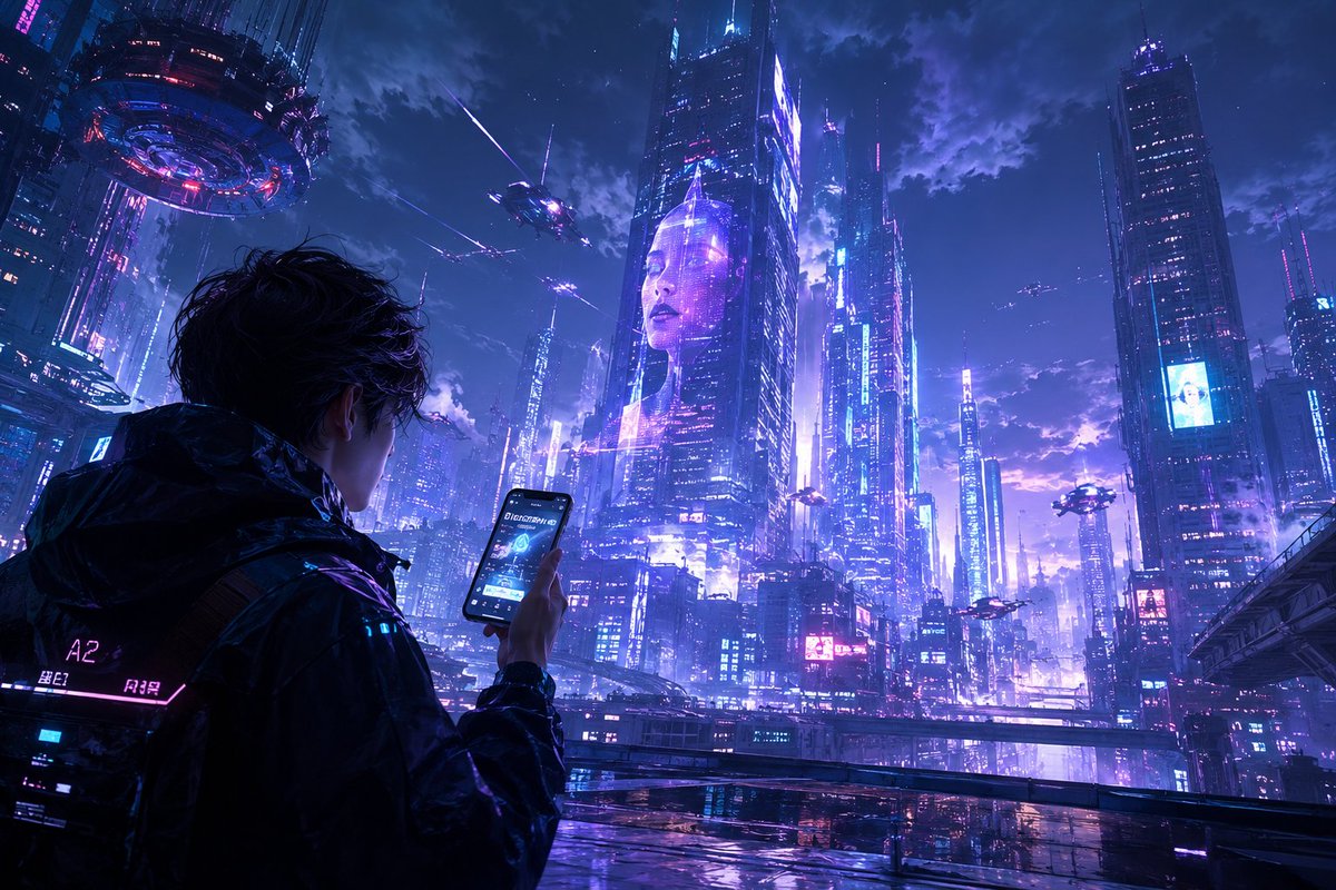 Cyberpunk Megacity Hacker Scene