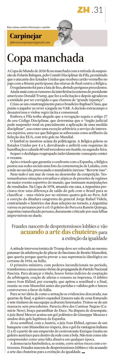 CARPINEJAR's tweet photo. UMA PORTA PERIGOSA 
Após o triunfo que garantiu o confronto com a Espanha, a Bélgica postou nas redes sociais uma foto da comemoração de Lukaku, com a mão no ouvido, provocando o mandatário intruso: “Reverte isso”.
Minha coluna de hoje no jornal Zero Hora, @gzhdigital 
https://t.co/eQXnEJPBN3