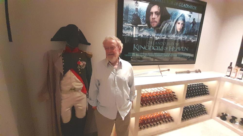 RidleyScottArch's tweet photo. “[The Dog Stars is] probably the best movie I’ve done since The Martian. This guy Jacob Elordi, who’s in it, is going to be a big star." - Ridley Scott 

Below: Ridley Scott photograped at his estate's wine shop, June 2026

📸 by Geoffrey Dean https://t.co/spmdZQMBEu