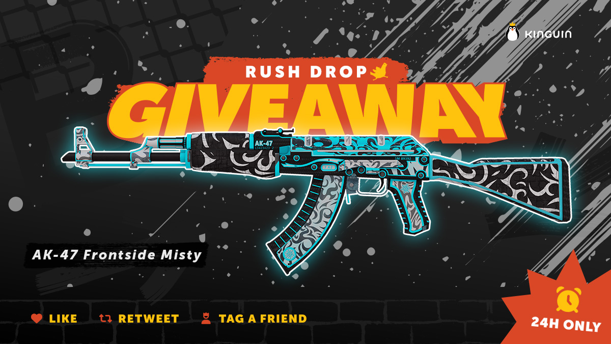 KinguinCS2News's tweet photo. New RUSH DROP is live!

1️⃣ Follow @KinguinCS2News
2️⃣️ Like & Retweet
3️⃣ Visit: https://t.co/F3AXInUWHm
4️⃣ Join TG: https://t.co/UfwbDLqSTC
5️⃣ Tag your duo 🔫 and answer this question in a creative way: What's the biggest red flag a CS2 teammate can have?

24H ONLY - GO GO GO! Results on Telegram 🍀 T&C: https://t.co/MFy77k551M