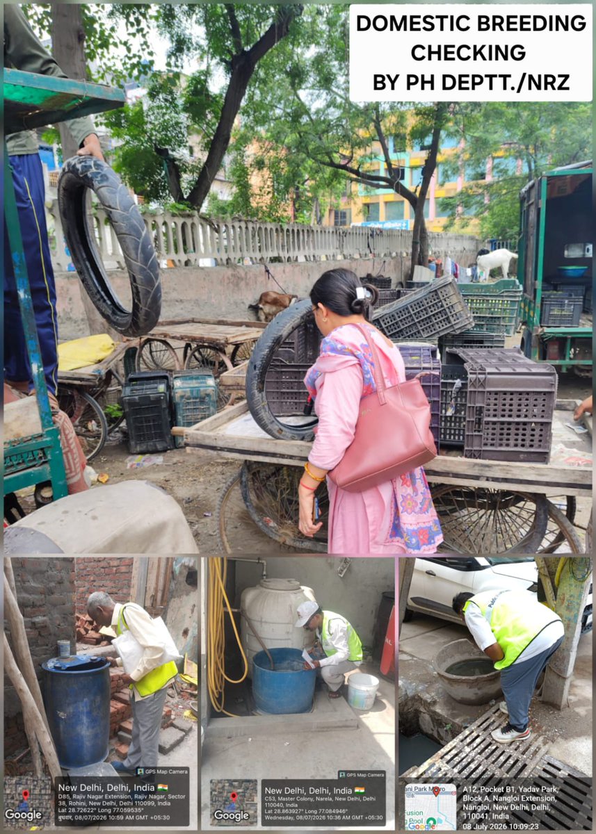 DmcNarela's tweet photo. Public Health Department, NZ, is actively conducting anti-larva activities, IRS spray, and domestic breeding checks to prevent mosquito-borne diseases and ensure community safety. Together, let’s keep our surroundings clean and mosquito-free.
@LtGovDelhi
@CMODelhi
@MCD_Delhi https://t.co/YDVbwE5wva