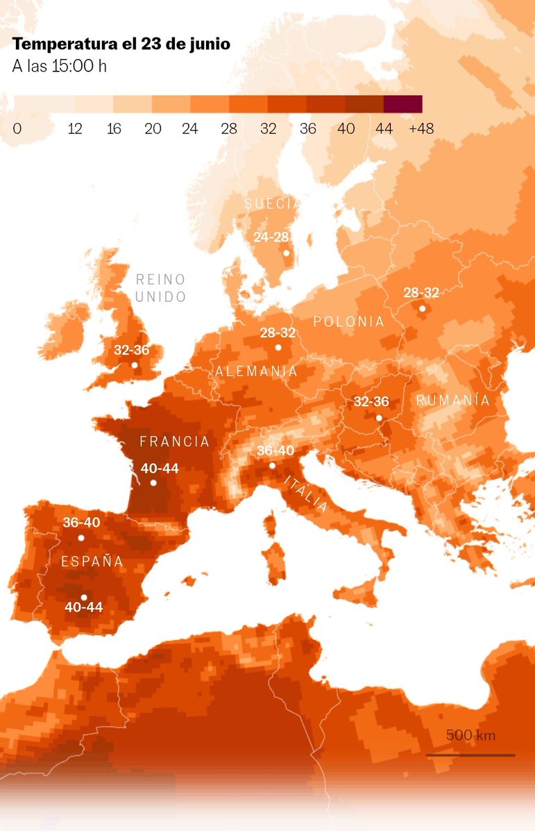 danielegrasso's tweet photo. Temperaturas del 23 de junio 

Vs

Temperaturas medias en los junios de antes.

Por @LauraNavarroSol con datos @ECMWF https://t.co/9wGSqssMQY