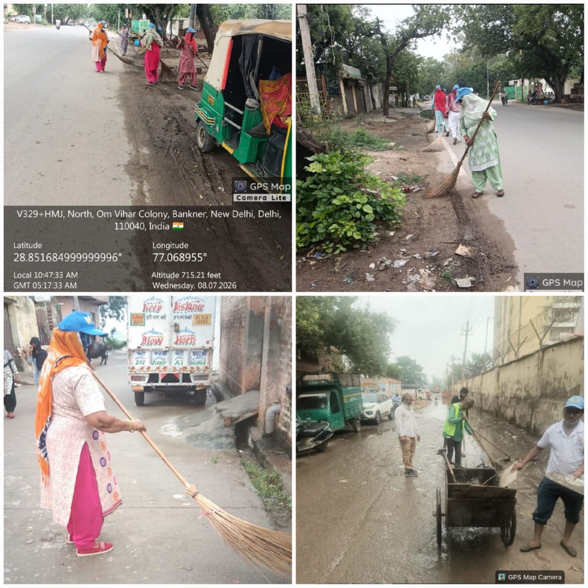 DmcNarela's tweet photo. A special drive for clearance of fatigue points was carried out on 08.07.2026.  During the drive, necessary sanitation and cleanliness measures were undertaken, and all identified fatigue points were attended to as required.
@LtGovDelhi
@CMODelhi
@MCD_Delhi
@SBM_MCD https://t.co/29V6iFCtkt