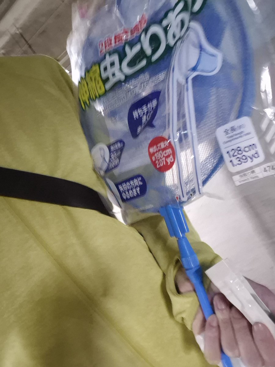 vesseltail_live's tweet photo. 28歳男性、虫取り網を買う https://t.co/BEyfphRYdq