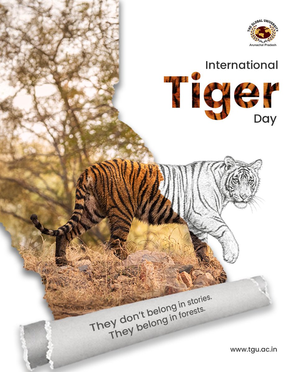 theglobaluni's tweet photo. Every tiger plays a vital role in maintaining the balance of nature. 🐅

This International Tiger Day, let's raise awareness, protect wildlife, and preserve our forests for future generations.

🌐 https://t.co/hlnqDnucqN

#theglobaluniversity #internationaltigerday #exploremore https://t.co/S4GropiLcO