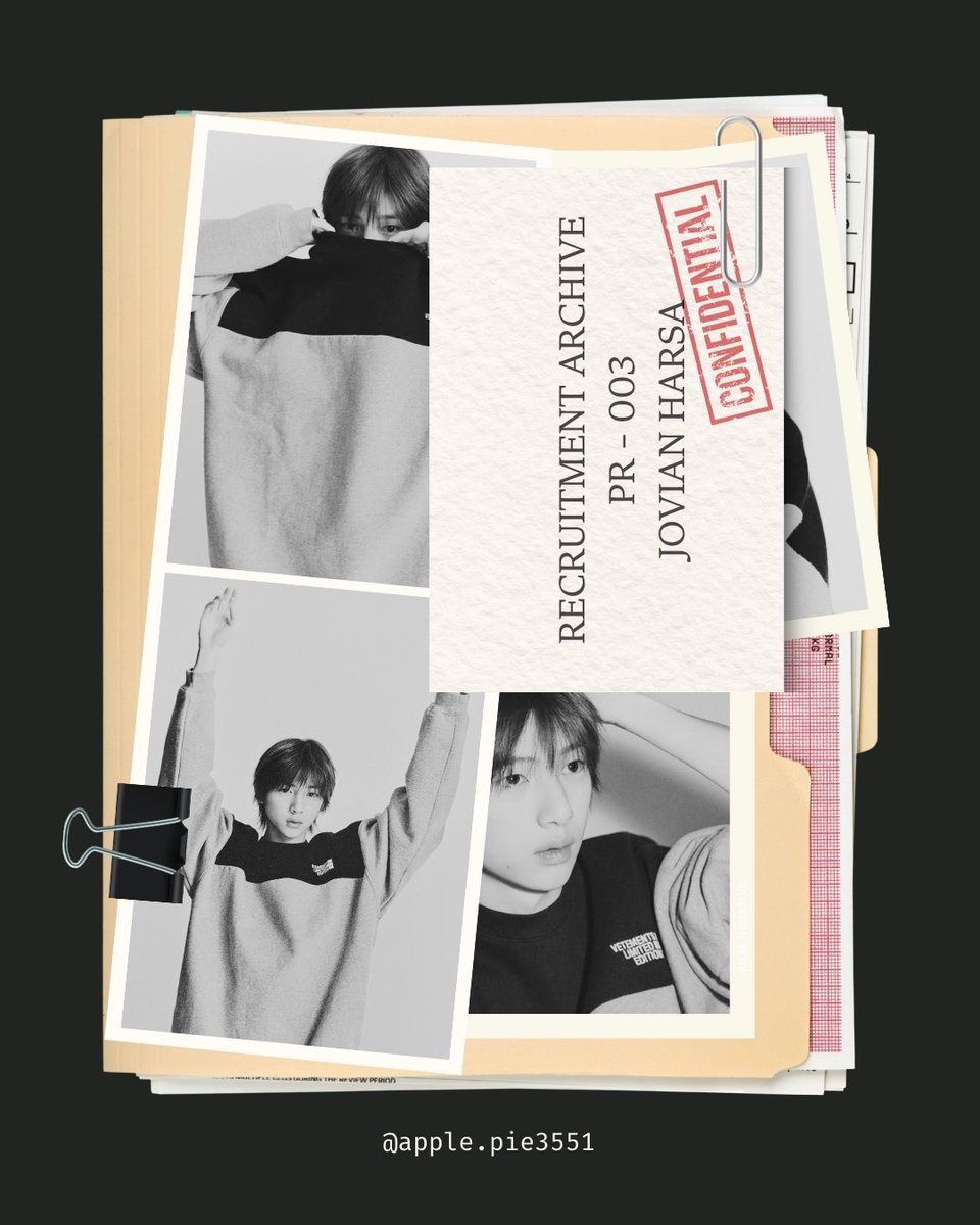 jejesdraft's tweet photo. Recruitment Archive
PR - 003
Jovian Harsa https://t.co/rS5xpBTWXp