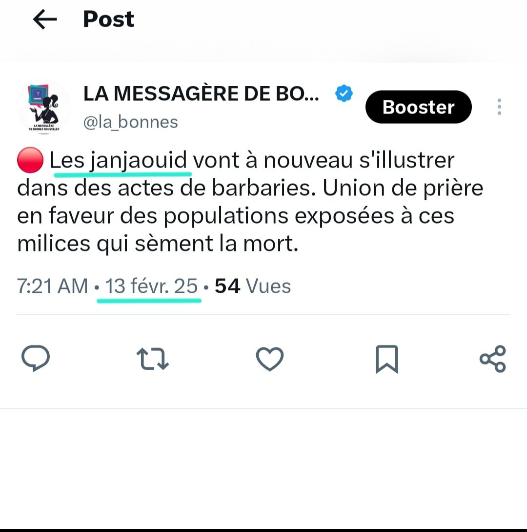 la_bonnes's tweet photo. 🔴 DIEU CONFIRME SA PAROLE 

Une nuit, pendant que j'étais affairée chez moi, j’ai entendu le SEIGNEUR me parler des Janjaouids (Janjawids).
Alors, le 13 Février 2025, j’ai posté une requête de prière en même temps que je transmettais le message. Bien entendu, il est passé sous silence ! Il est écrit : "DIEU parle cependant, tantôt d'une manière, Tantôt d'une autre, et l'on n'y prend point garde." 
Livre de Job chapitre 33 V 14

Environ 7 mois plus tard, un jour, le monde entier s’est réveillé avec l'horrible nouvelle d’un bain de sang 🩸tel que la CPI avait assuré que ces atrocités commises au Soudan pourraient constituer des crimes de guerre et des crimes contre l'humanité ! 
Les Janjaouids (ou Janjawids) venaient de frapper une fois de plus, dans une folie meurtrière qui n’a pas de nom.
Le bilan humain de ces massacres est absolument catastrophique.
Dans cette guerre, deux chefs militaires s'affrontent dans une violence inouïe :

D’un côté,  il y a le général Abdel Fattah AL-BURHAN (chef de l'armée officielle) et de l’autre, Mohamed Hamdane Dalgo HEMEDTI. Ce dernier est à la tête des Forces de Soutien Rapide (FSR) qui regroupent en grande majorité les fameux Janjaouids (Janjawids).
À la base, ces deux seigneurs de guerre étaient alliés et même au service de l'ancien dictateur (Omar EL BESHIR) qu'ils ont évincé ensemble. Mais après tout cela, les deux sont entrés en désaccord sur la place donnée aux paramilitaires (les FSR, les ex miliciens) qui ont toujours opéré aux côtés des forces militaires officielles.

Aujourd'hui, leur chef,  Mohamed Hamdane Dalgo HEMEDTI,
 (l'un des hommes le plus riche du pays et qui contrôle plusieurs mines d’or) demande leur inclusion dans l'armée officielle et une place dans l'état major. Mais l'armée veut leur imposer ses conditions. Les négociations piétinent, la sortie de crise est bloquée et les deux camps s'affrontent violemment tandis que les populations sont décimées.
À l’ONU, l'ambassadeur du Soudan avait pointé du doigt les Émirats Arabes unis comme étant ceux qui financent et arment ces combattants qui opèrent dans la pire des barbaries. Mais d'autres pays sont aussi impliqués dans cette situation (pour la fourniture d'armes, de drônes, envoi de mercenaires...). C’est que cet effroyable chaos leur permet d'obtenir du Soudan d'abondantes richesses car le sous-sol en est pourvu au point d'attirer toutes ces convoitises.

Cette milice composée de combattants autrefois appelés "Janjaouids", porte aujourd'hui le nom de "FSR". Il n’en demeure pas moins que la nature criminelle de leur mission reste inchangée. 
Comme avec le serpent qui a changé de peau mais dont le venin reste toujours mortel. 
_______________

* Le général Abdel Fattah AL-BURHAN (chef de l'armée officielle) en tenue avec béret,

Le chef des paramilitaires (FSR) Mohamed Hamdane Dalgo HEMEDTI.