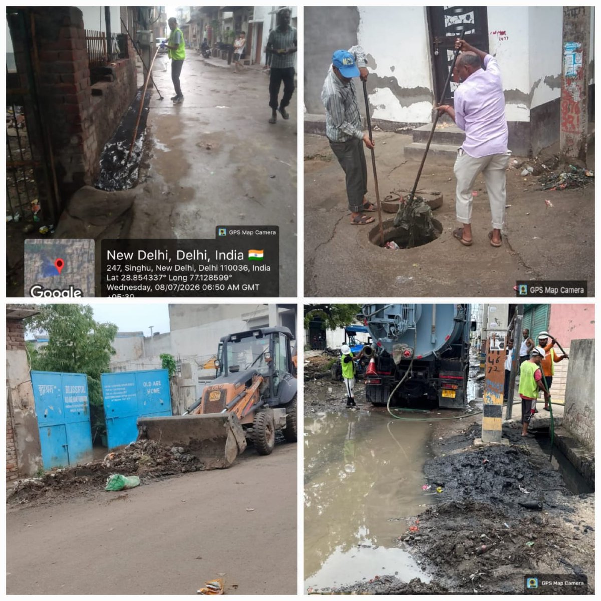 DmcNarela's tweet photo. A De-silting Drive was carried out in Narela zone to ensure proper drainage and prevent waterlogging.  Necessary cleaning and removal of silt/debris from drains were undertaken to improve sanitation and maintain smooth flow.
@LtGovDelhi
@CMODelhi
@MCD_Delhi
@SBM_MCD https://t.co/krhD5w7pTr