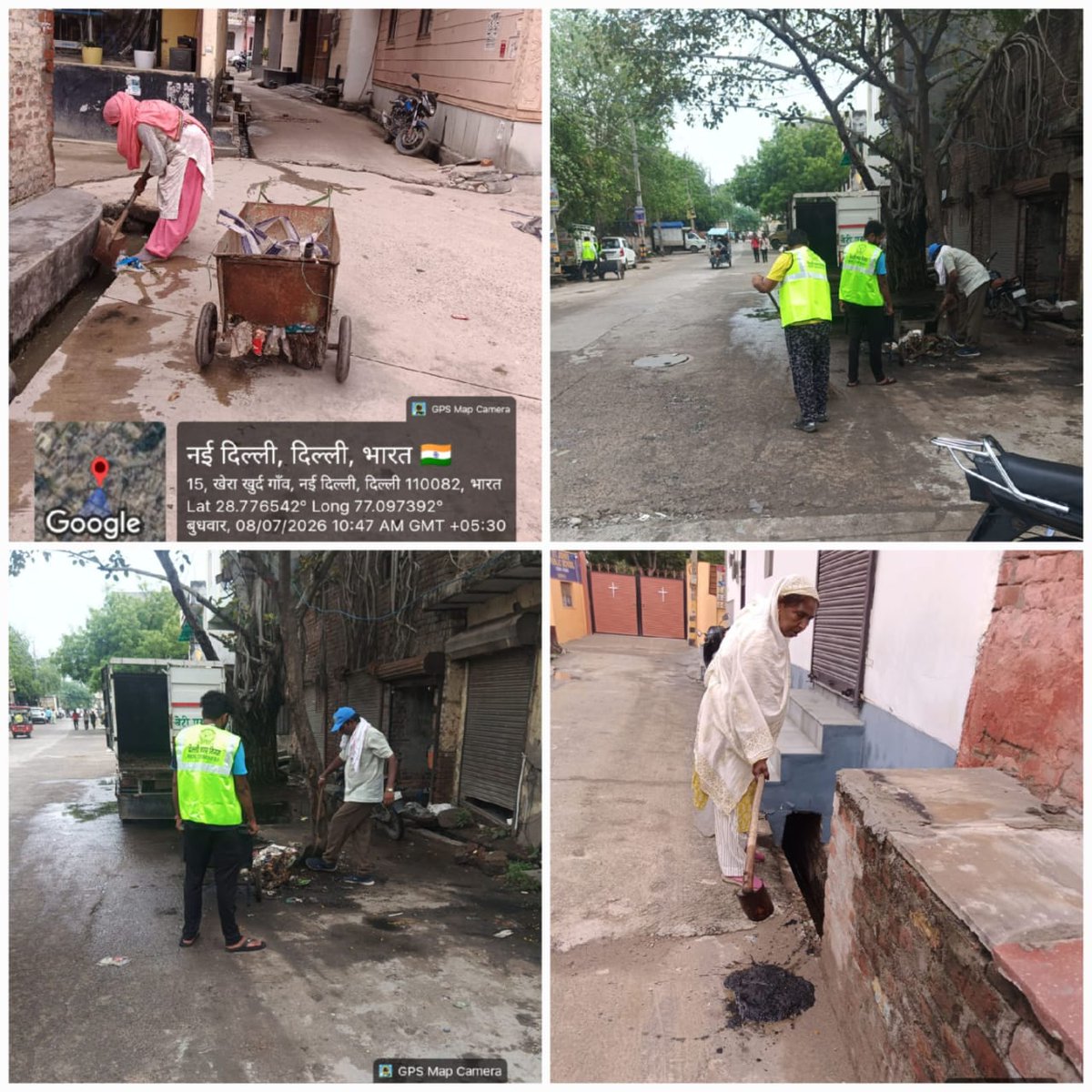 DmcNarela's tweet photo. A De-silting Drive was carried out in Narela zone to ensure proper drainage and prevent waterlogging.  Necessary cleaning and removal of silt/debris from drains were undertaken to improve sanitation and maintain smooth flow.
@LtGovDelhi
@CMODelhi
@MCD_Delhi
@SBM_MCD https://t.co/krhD5w7pTr