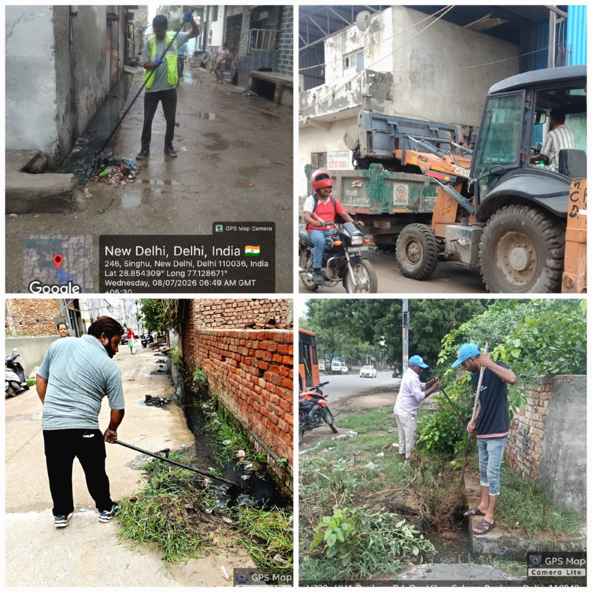 DmcNarela's tweet photo. A De-silting Drive was carried out in Narela zone to ensure proper drainage and prevent waterlogging.  Necessary cleaning and removal of silt/debris from drains were undertaken to improve sanitation and maintain smooth flow.
@LtGovDelhi
@CMODelhi
@MCD_Delhi
@SBM_MCD https://t.co/krhD5w7pTr