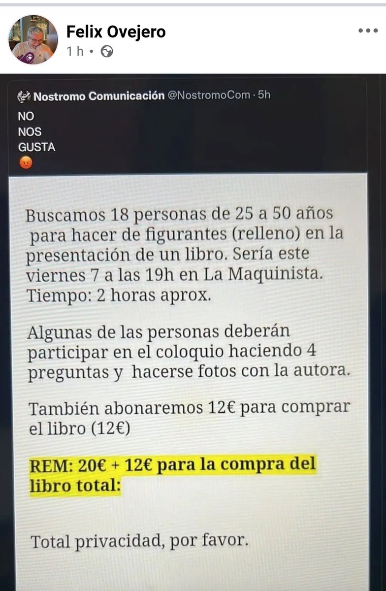 liberto202's tweet photo. De la página del profesor y escritor Félix Ovejero. Tremendo. https://t.co/EfsdQCFZsI