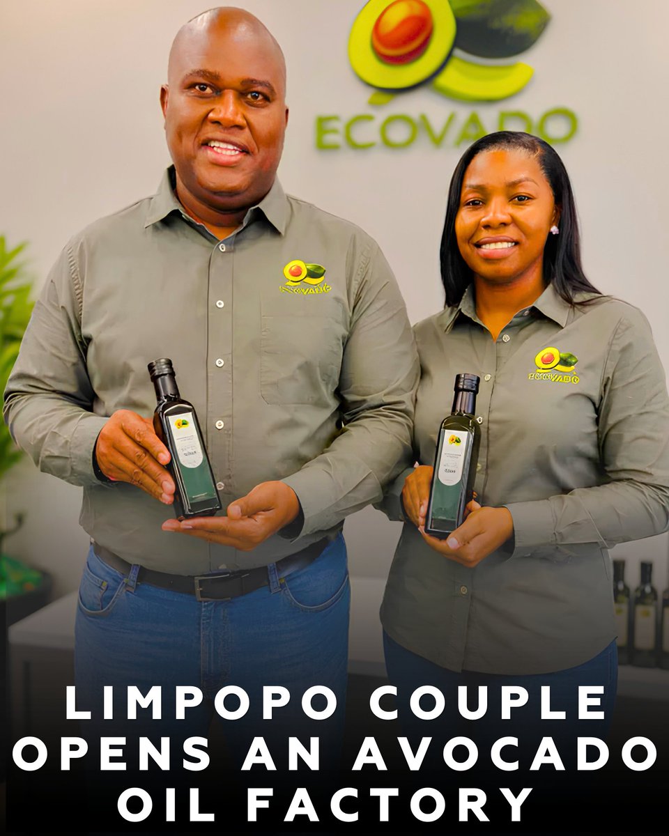 KasiEconomy's tweet photo. A couple from Dovheni Village in Limpopo has turned rejected avocados into an award-winning business.

Husband-and-wife team Hulisani Mabugana and Hulisani Mudau, founders of Ecovado, have been named the winners of the Seeds of Change 2026 Enterprise Development Programme.

Instead of letting lower-grade avocados go to waste because they don't meet fresh-market standards, the couple transforms them into premium avocado oil and other value-added products, creating income, reducing food waste, and adding value to local agriculture