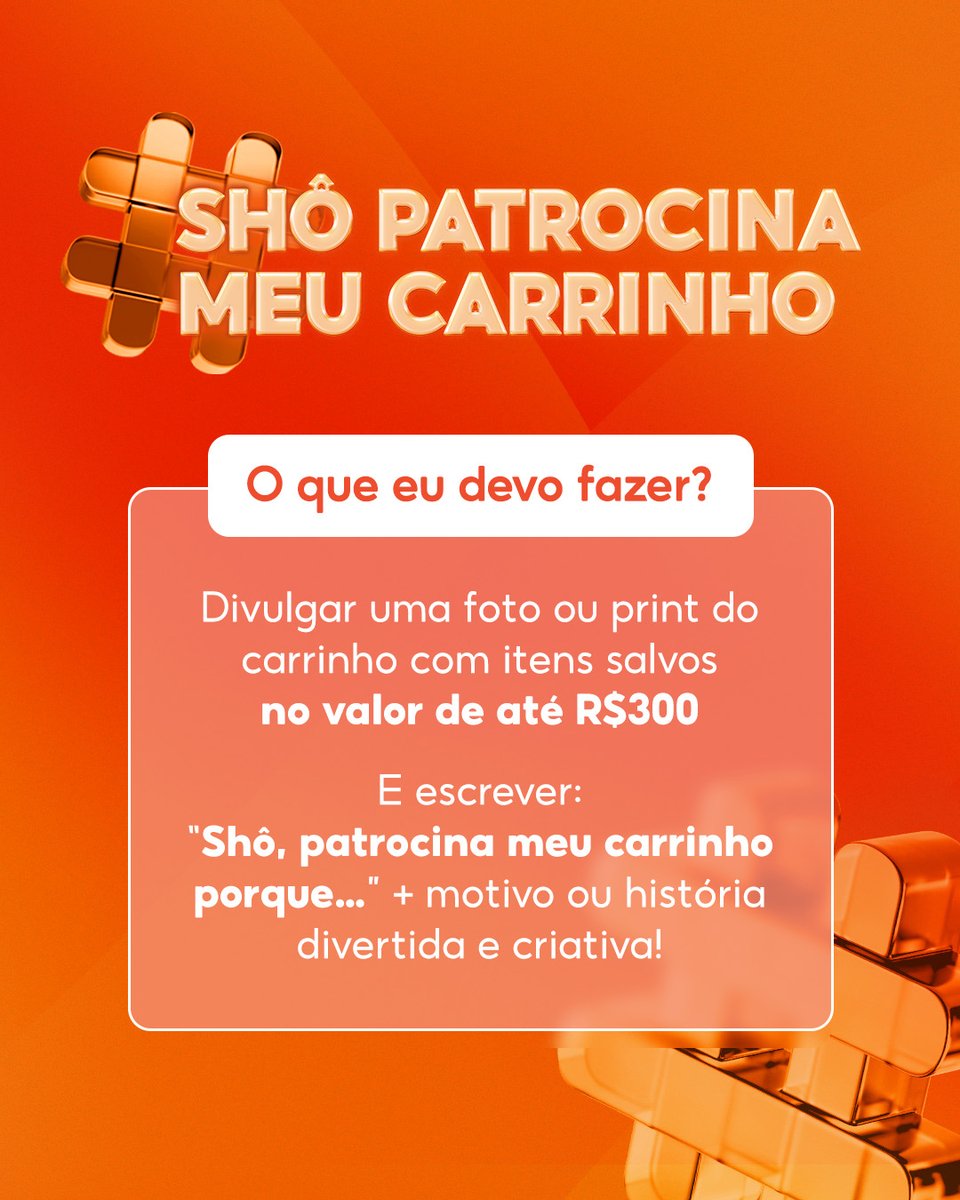 shopee_br's tweet photo. cientificamente comprovado que a única cura pra ressaca do 7.7 é ganhar um carrinho grátis kkkkk valendo R$ 300! pra participar: dá RT aqui, posta o print do seu carrinho e me convence do porquê vc merece. #ShoPatrocinaMeuCarrinho 💸🛒 https://t.co/sgxp74kKn2
