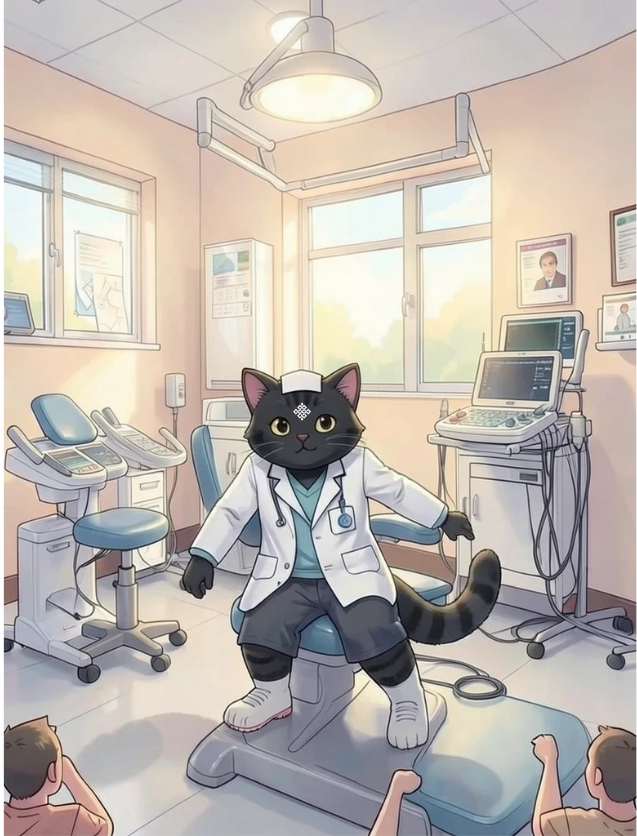 sonnui210802's tweet photo. Siggy, dressed in a white lab coat and wearing a stethoscope, stands proudly in the modern clinic!

From medical examinations and weight checks to health consultations, Doctor Siggy always brings peace of mind and smiles to every patient.

Siggy not only heals physical ailments but also heals the community's spirit.

Whether healing or building the future on-chain, Siggy is always the hero behind the scenes!

@ritualnet @ritualfnd @Jez_Cryptoz @ericgudboy
@Majorproject5 @joshsimenhoff @0xMadScientist