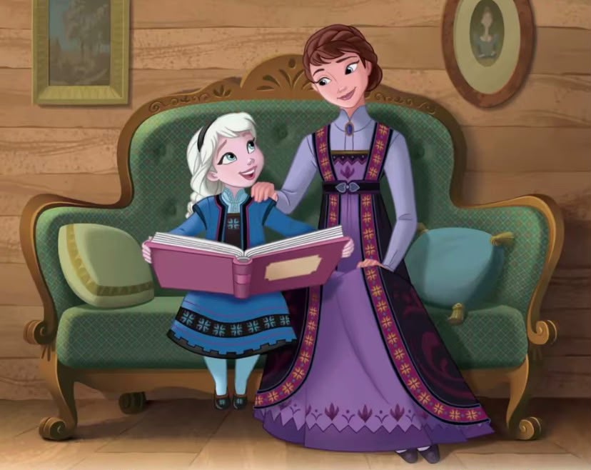 reminiscinbby's tweet photo. elsa and anna with their parents ♡ https://t.co/qRI309FLfL