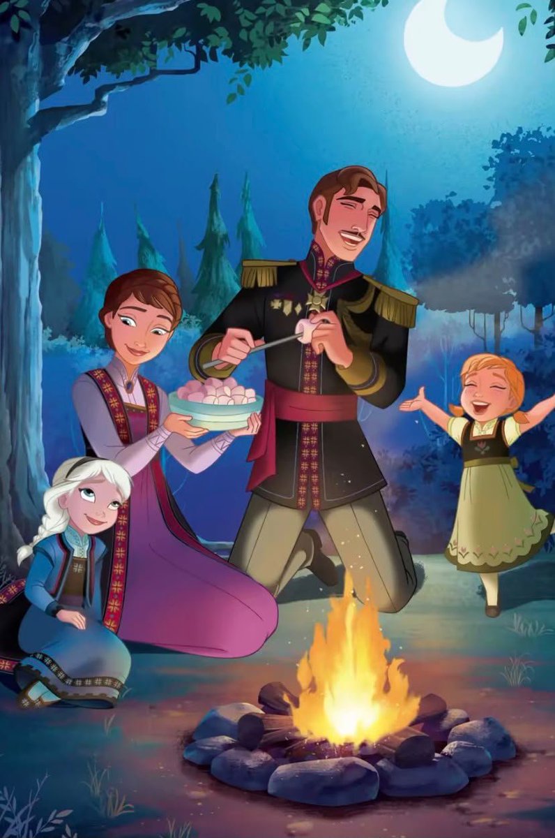 reminiscinbby's tweet photo. elsa and anna with their parents ♡ https://t.co/qRI309FLfL