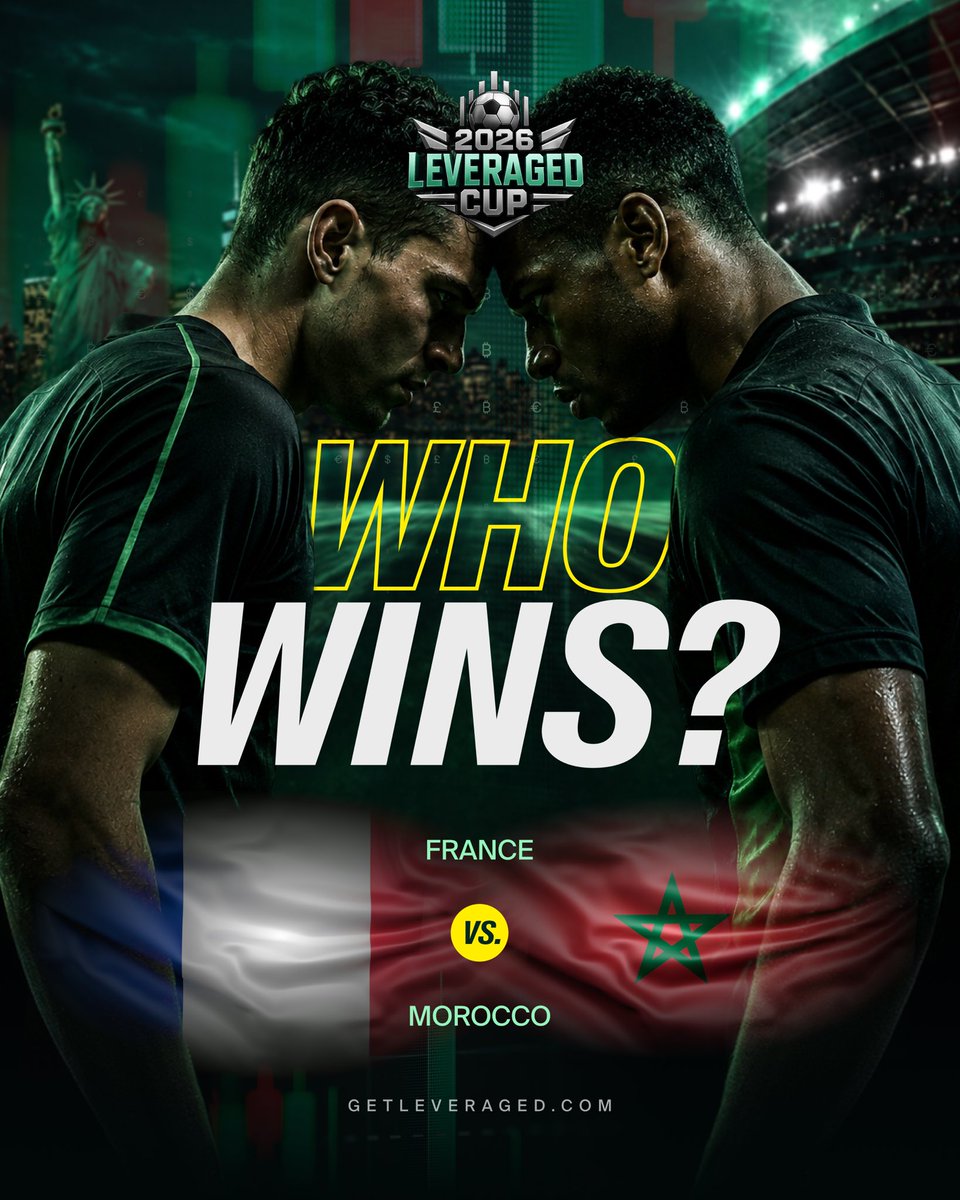 Get_Leveraged's tweet photo. GIVEAWAY 🎉

Who wins - France or Morocco? ⚽

🏆 3 correct predictions win a free 10K Sprint Simulation account. 
To enter:
 1️⃣ Follow @get_leveraged 2️⃣ Drop your score prediction in the comments 3️⃣ Repost this post to your feed

All 3 steps must be completed to qualify. Comments without a repost will not be counted.

Winner announced on Friday.

Everyone's a winner here - even if you don't call the score, get 70% off any Sprint account with code 2026CUP, valid until July 19.