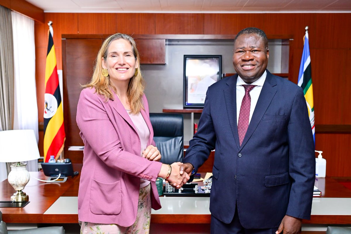 Parliament_Ug's tweet photo. Speaker @ObothOboth has today met with the outgoing Ambassador of the Kingdom of the Netherlands to Uganda, H.E. Frederieke Quispel, who has concluded her tour of duty.

During the farewell courtesy call meeting in the Speaker's office, Oboth expressed deep gratitude to Ambassador Quispel for her exceptional contributions to Uganda's development sectors during her tenure. He commended her dedicated efforts in cementing the long-standing bilateral relationship between the two countries.

The Speaker requested her to always keep Uganda close to her heart and remain a lifelong friend to the country.

Dag-dag, H.E. Frederieke Quispel.