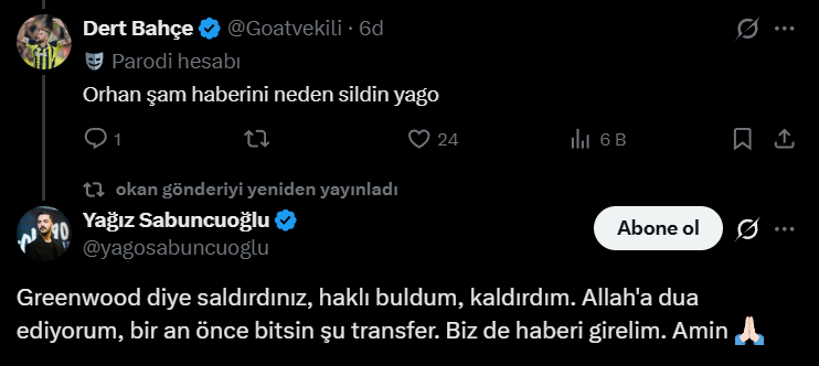 fenermarkajorg's tweet photo. Yağız Sabuncuoğlu'nun paylaşımı. https://t.co/RfVpZHKmXy