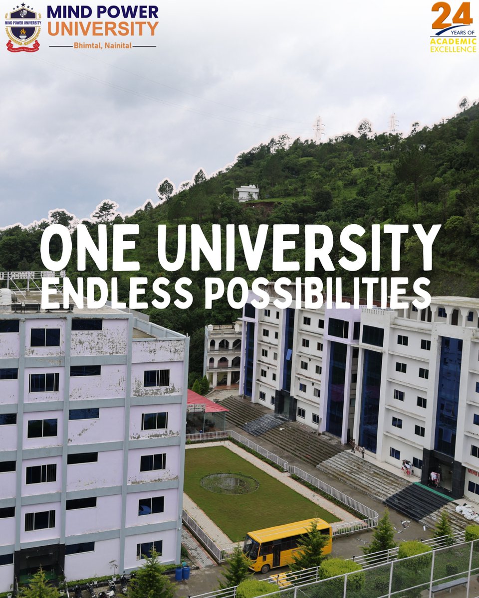 MindPowerU21510's tweet photo. One University. Endless Possibilities.

Beautiful surroundings, AI-powered learning, 50+ future-ready programs, merit scholarships, and a campus that feels like home.

Welcome to Mind Power University.

#mindpoweruniversity #mpu #admissions2026 #studyinuttarakhand #bhimtal https://t.co/eoLgWMji0r