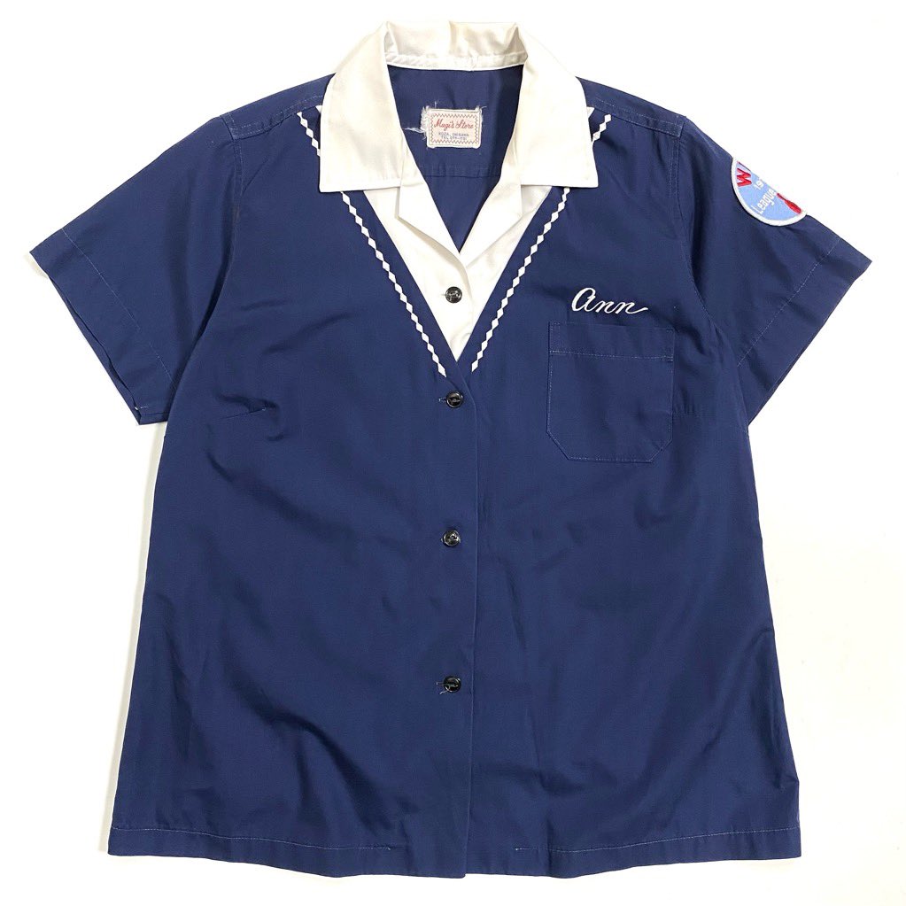 50s〜Vintage Souvenir Bowling Shirt スーベニア 70s MILITARY SOUVENIR BOWLING SHIRTです。 サイズ 無 肩幅 38cm 身幅