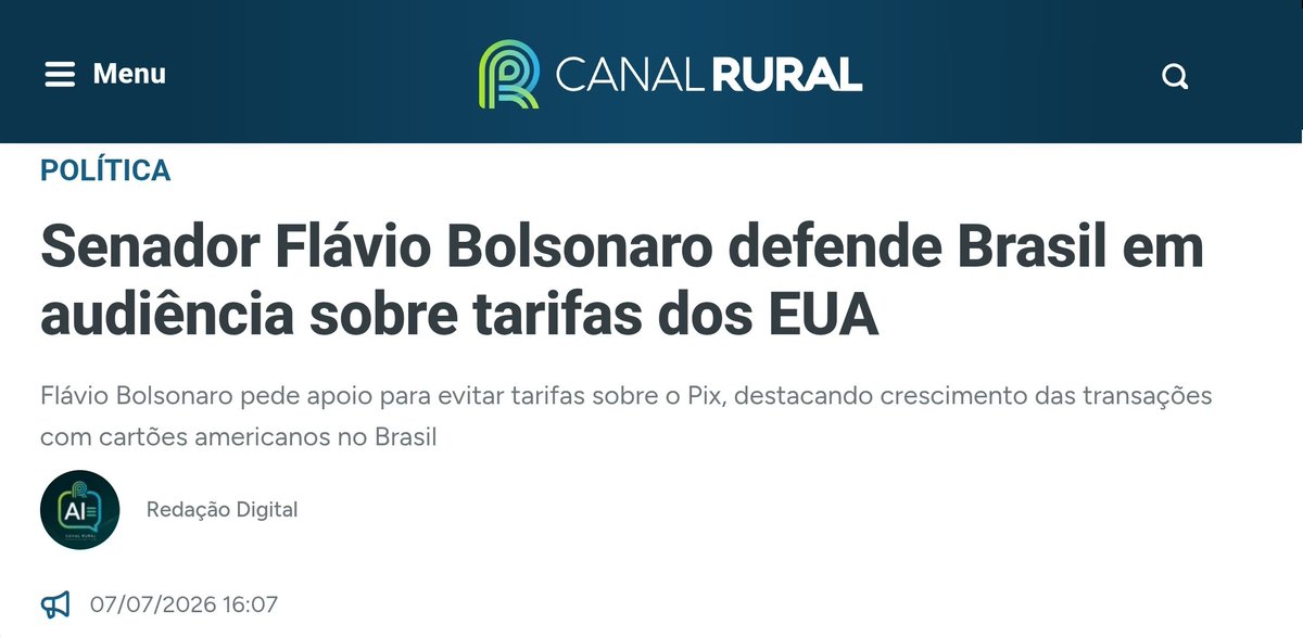 ViLiMiGu_Tex's tweet photo. PARABÉNS AO @canalrural pelo excelente título de matéria, apesar da incompetência dos profissionais de comunicação e da coordenação de campanha do Flávio Bolsonaro.

Esse deveria ser o título estampado em todos os jornais e portais de notícia do país. https://t.co/F4gfdK9SUX