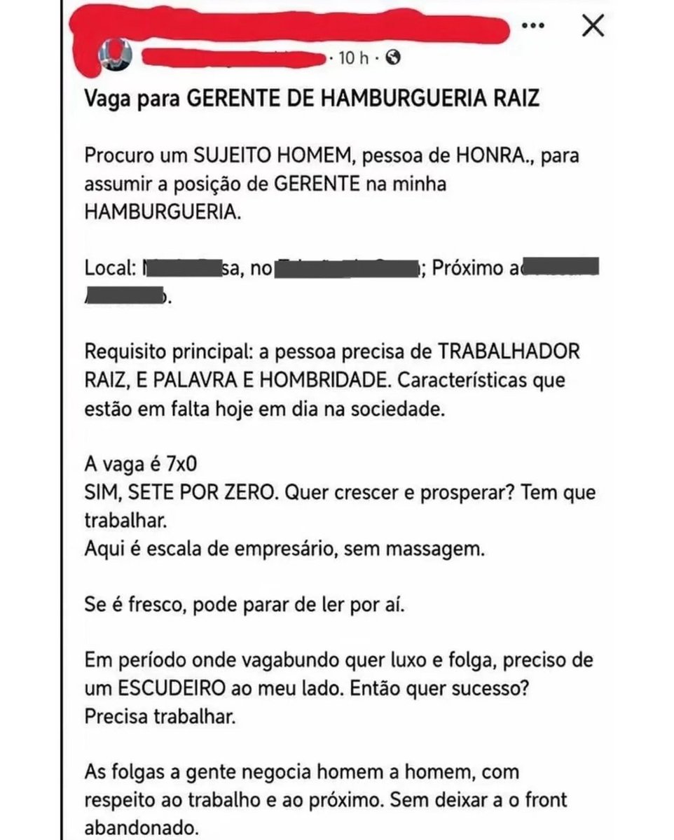 TopGrafx's tweet photo. Vaga para gerente ESTOICO

O cara é dono de um carrinho de lanche e se acha o líder de um império... https://t.co/Gigex2CNTb