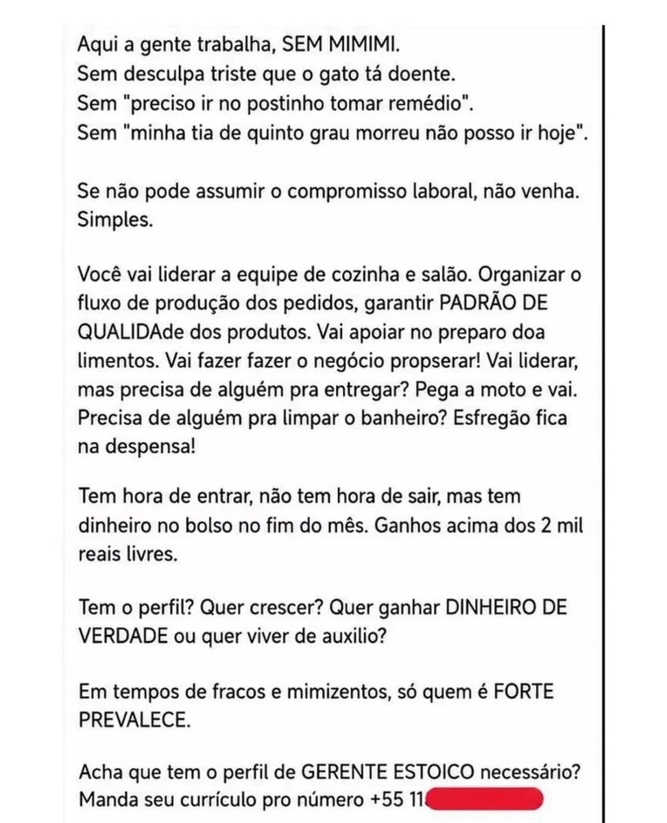 TopGrafx's tweet photo. Vaga para gerente ESTOICO

O cara é dono de um carrinho de lanche e se acha o líder de um império... https://t.co/Gigex2CNTb
