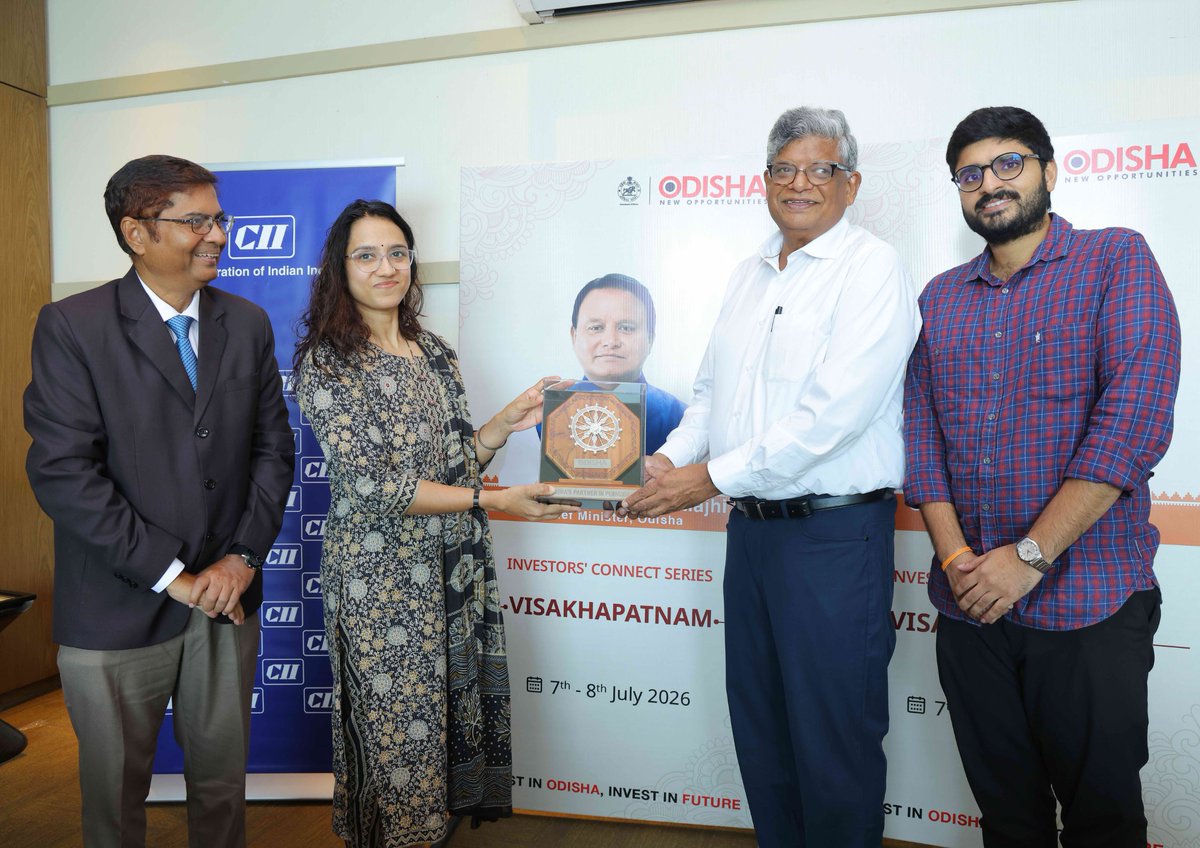 InvestInOdisha's tweet photo. Day 2 of the Odisha Investor Connect series in Visakhapatnam, led by Smt. Aboli Sunil Naravane, MD, IPICOL, featured one-to-one meetings with industry leaders across key sectors, showcasing Odisha's investment-ready ecosystem and diverse growth opportunities.
#InvestInOdisha https://t.co/4CVpTn34tY