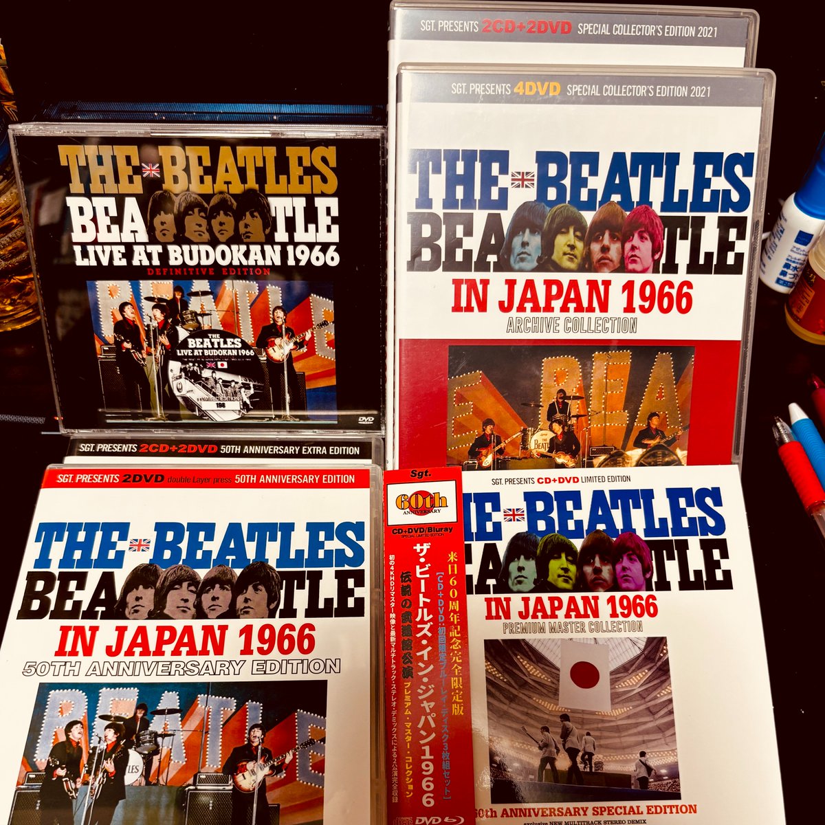 tonrecobran's tweet photo. 本日の着盤ログ。
SGTレーベルのビートルズ来日60周年コレクション1CD+1DVD+1BR。
同レーベルの 55、50周年盤は大切なコレクション。
ではでは、今回の新作にお手なみ拝借。

10年前リリースのダイカンプラザ・ノンレーベル盤も来日を時系列で映像で追う名作で手放せない（続く https://t.co/SmujxVnWd4