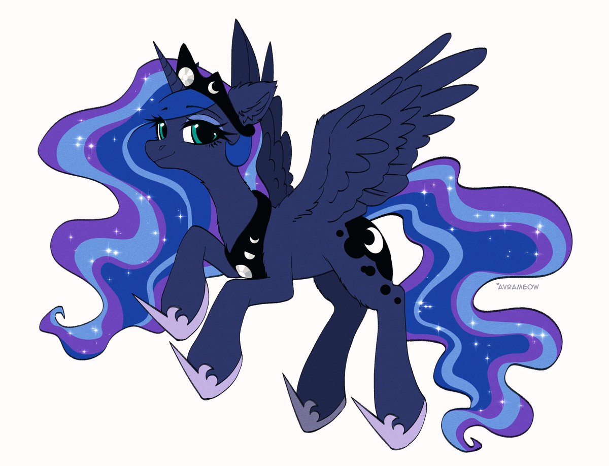 avrameow's tweet photo. Luna in Celestia's style https://t.co/ifNZRLwllt