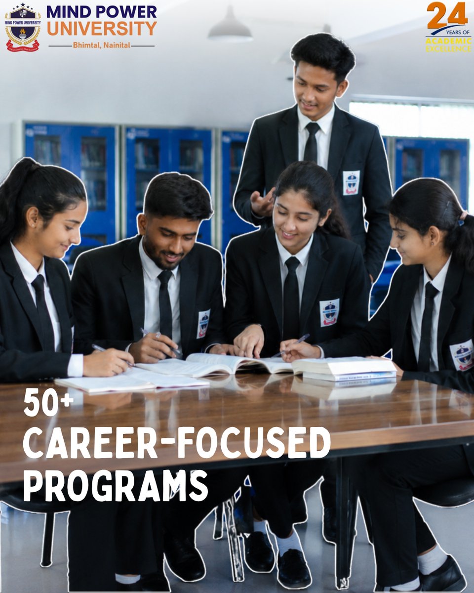 MindPowerU21510's tweet photo. One University. Endless Possibilities.

Beautiful surroundings, AI-powered learning, 50+ future-ready programs, merit scholarships, and a campus that feels like home.

Welcome to Mind Power University.

#mindpoweruniversity #mpu #admissions2026 #studyinuttarakhand #bhimtal https://t.co/90ervSDUKP