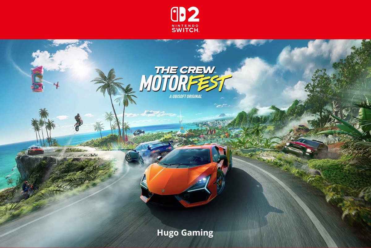 astrogo360's tweet photo. 🚨 RUMEUR - The Crew Motorfest arrive bientôt sur Switch 2 ‼️

@billbil_kun vient découler que l’annonce aurait lieu aujourd’hui, suivie de l’ouverture des précommandes ⬇️

- Le jeu sortirait le 8 octobre 2027Date de sortie : 08 oct. 2026
- Sortie physique en Game Key Card, Format : Carte-clé de jeu
- Prix : 49,99€

Bonne nouvelle non?