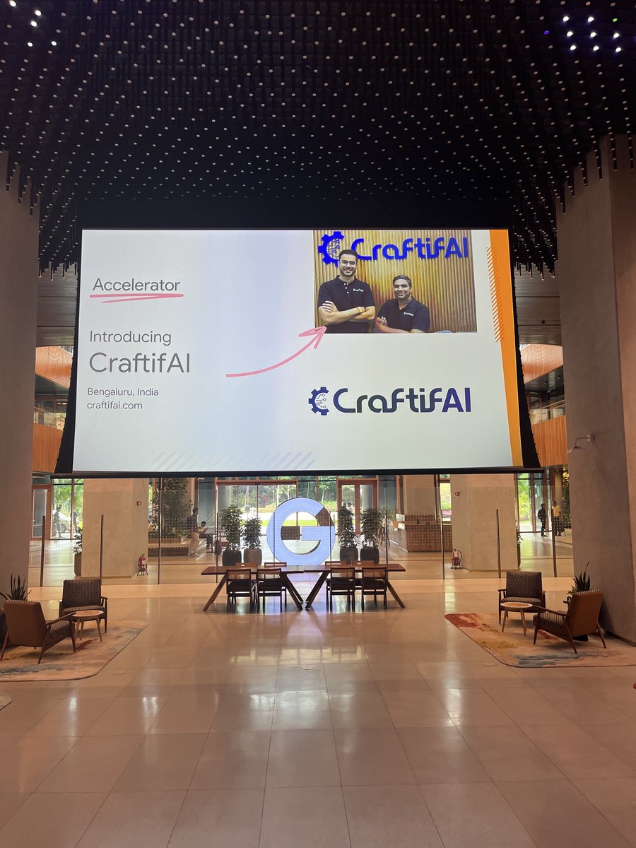 craftifai's tweet photo. CraftifAI has been selected for the @GoogleStartups Accelerator among the top 20 teams out of 2,500+ applicants.

Building the infrastructure layer for Physical AI is a hard problem. Firmware generation, edge perception pipelines, silicon design automation. The companies that win the next decade of robotics and autonomous systems won't just have great hardware. They'll have the software stack that makes it move.

That's what we're building with CraftifAI. Access to @Google 's engineering depth, AI research, and global network at this stage is a serious accelerant.

On to what's next.