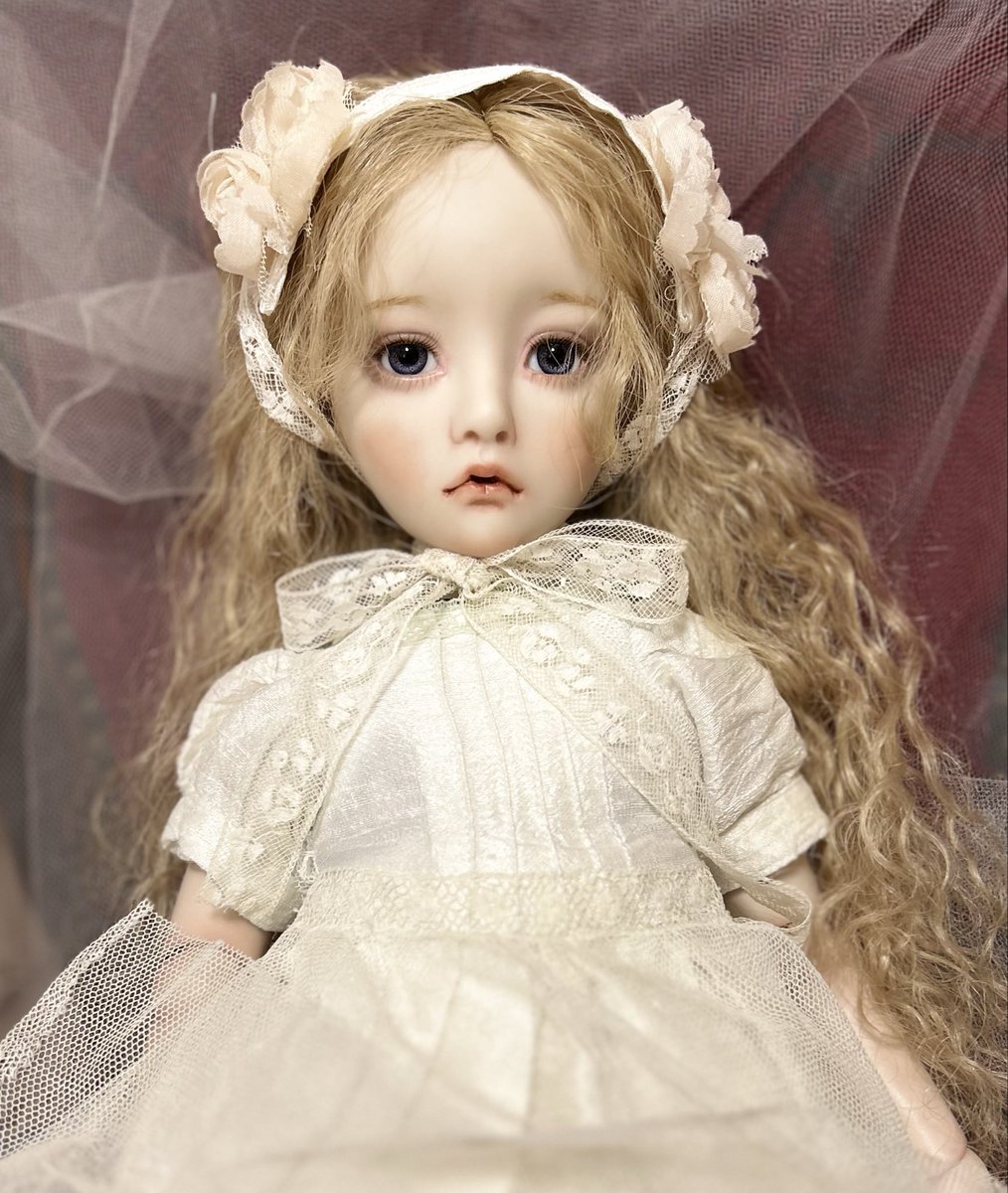 わたあめちゃん」 45cm ビスクドール お目目の大きい子を作ってみまし