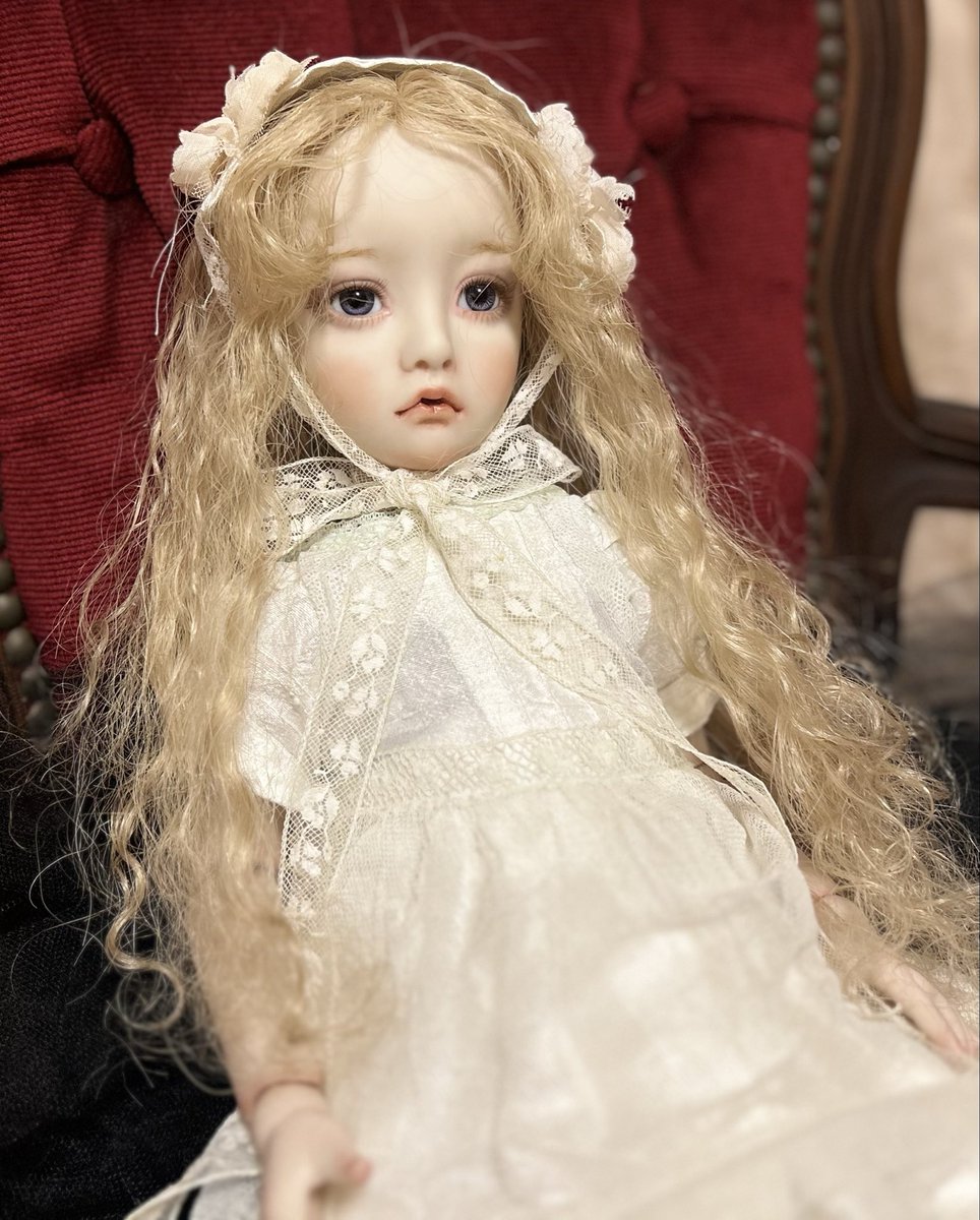 わたあめちゃん」 45cm ビスクドール お目目の大きい子を作ってみまし